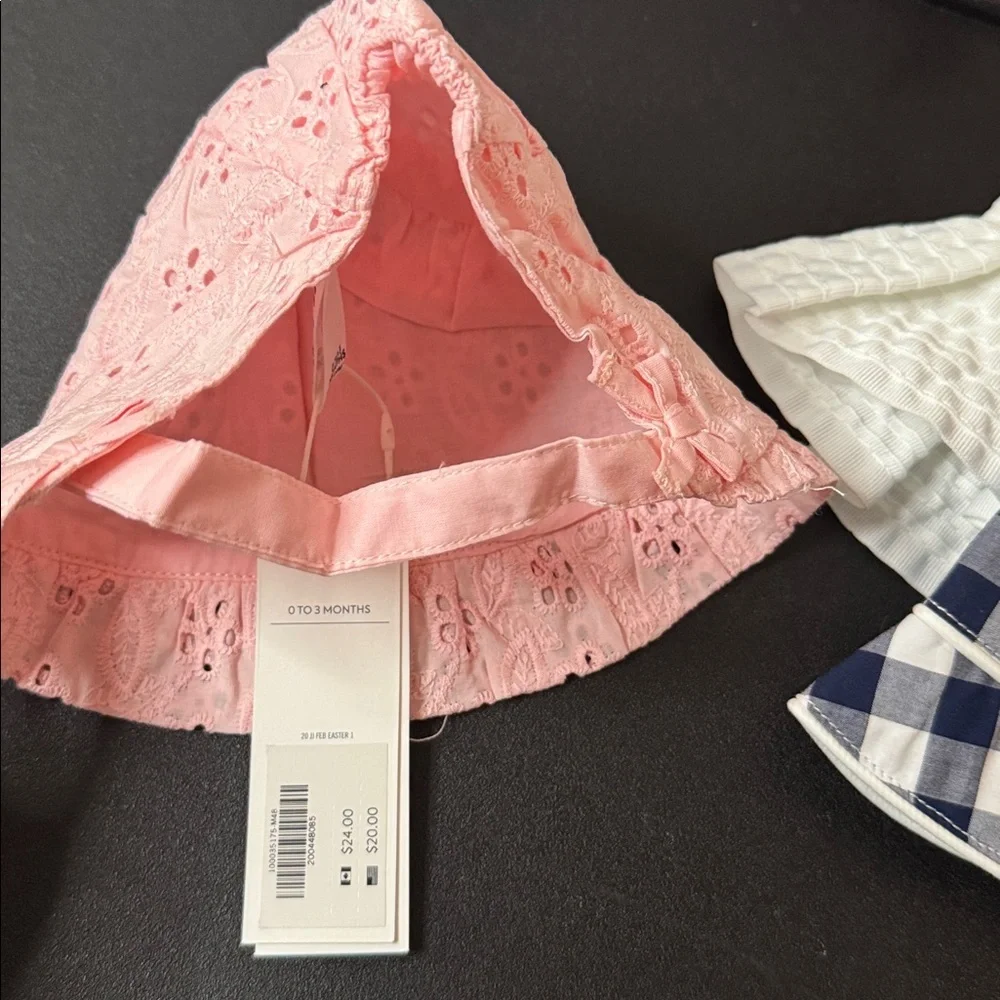 Janie & Jack Bundle of Baby Hats 0-3 Months New NWT